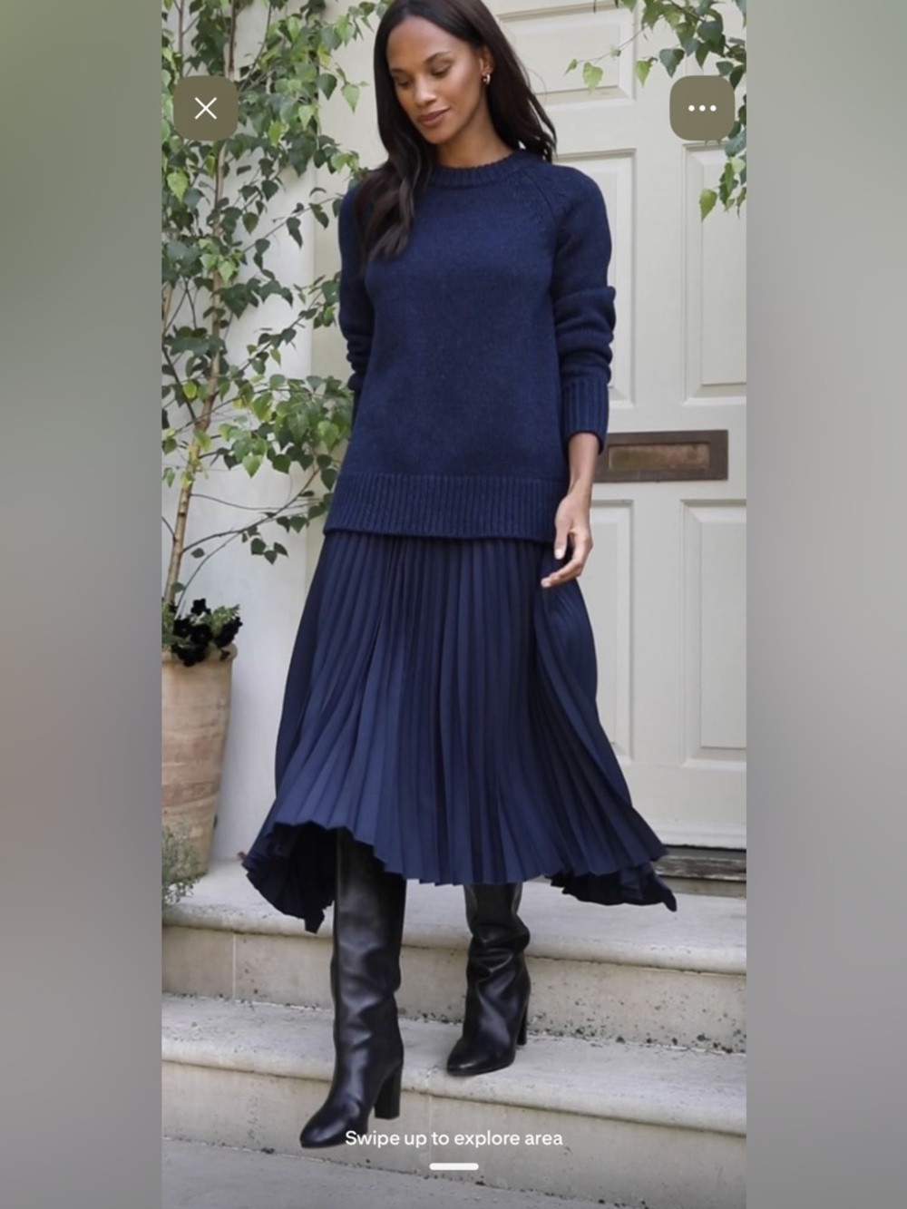 Aritzia Babaton Pleated Skirt, size S
